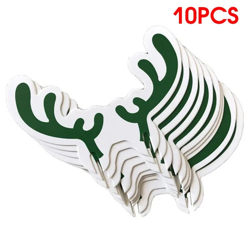 10pc/set Wine Cup Card Christmas Decor Santa Hat Glass Decor Xmas Tree Snowman Home Decoration Decor 2024 New Year Accessories
