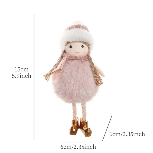 Cute Girl Angel Christmas Pendant Xmas Tree Hanging Ornaments Christmas Decorations For Home Christmas Dolls Kids Gift Navidad