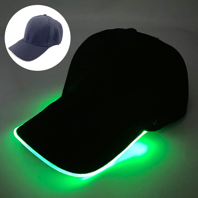 LED Light up Baseball Hat Flashing Glow Rave Party Cap Halloween trick or treat funny Pumpkin hat for man women cosplay costume