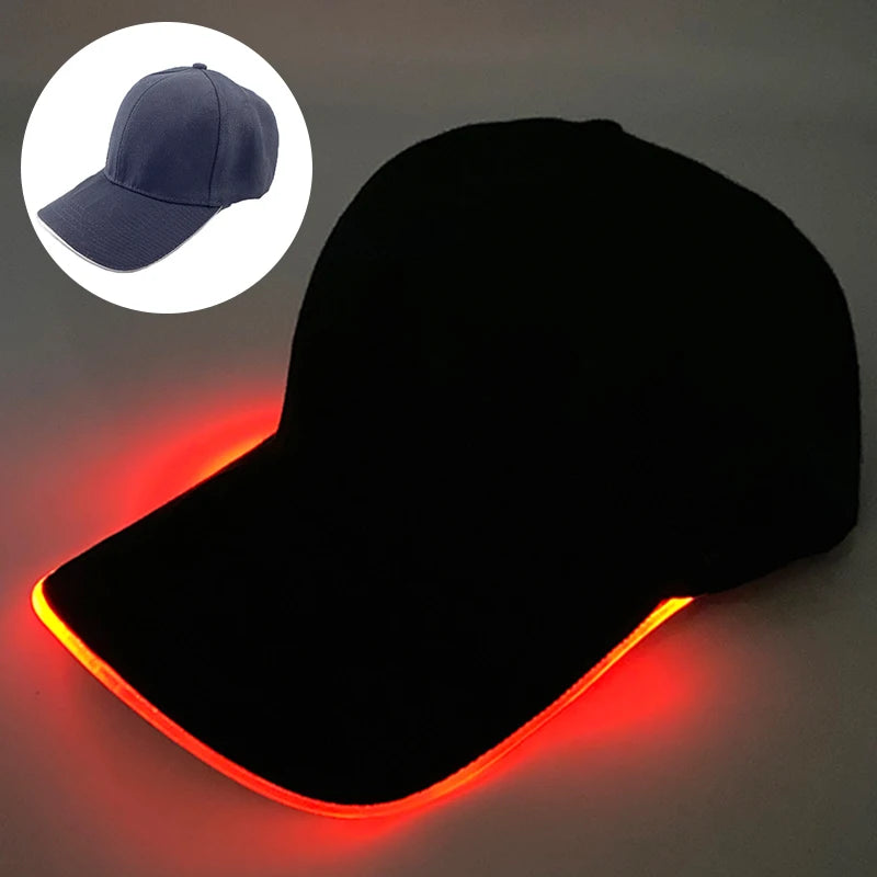LED Light up Baseball Hat Flashing Glow Rave Party Cap Halloween trick or treat funny Pumpkin hat for man women cosplay costume