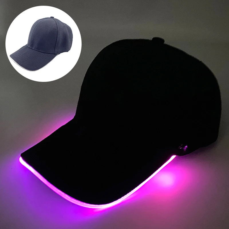 LED Light up Baseball Hat Flashing Glow Rave Party Cap Halloween trick or treat funny Pumpkin hat for man women cosplay costume
