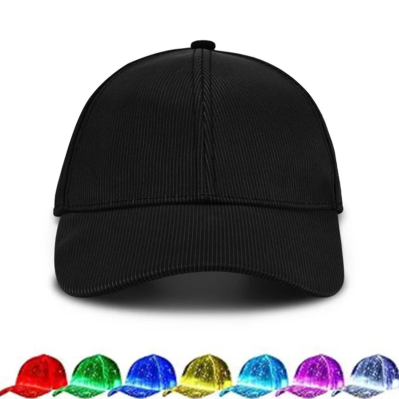 LED Light up Baseball Hat Flashing Glow Rave Party Cap Halloween trick or treat funny Pumpkin hat for man women cosplay costume