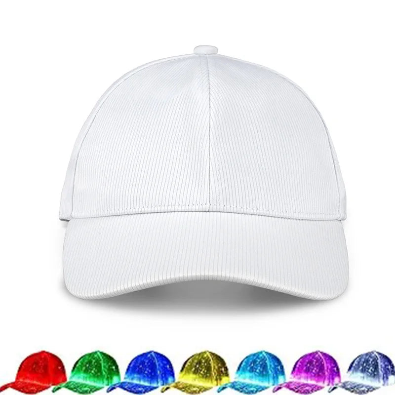 LED Light up Baseball Hat Flashing Glow Rave Party Cap Halloween trick or treat funny Pumpkin hat for man women cosplay costume